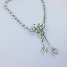 Load image into Gallery viewer, Vintage French Silver &amp; Crystal Necklace