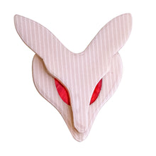 Load image into Gallery viewer, Lea Stein Fox Clip-On Earrings - Creme With Red Eyes