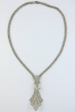 Load image into Gallery viewer, Vintage Austrian Crystal &amp; Silver Necklace