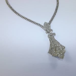 Vintage Austrian Crystal & Silver Necklace