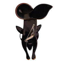 Load image into Gallery viewer, Lea Stein Famous Renard Fox Brooch Pin - Red &amp; Black