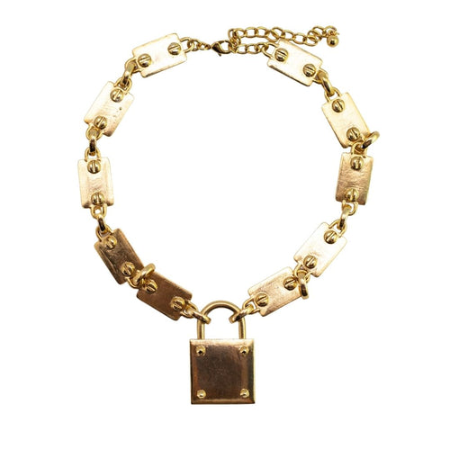 Signed Kenneth Jay Lane Chunky Locket Pendant Necklace