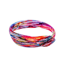 Load image into Gallery viewer, Signed Lea Stein Snake Bangle - Pink Multi Colour