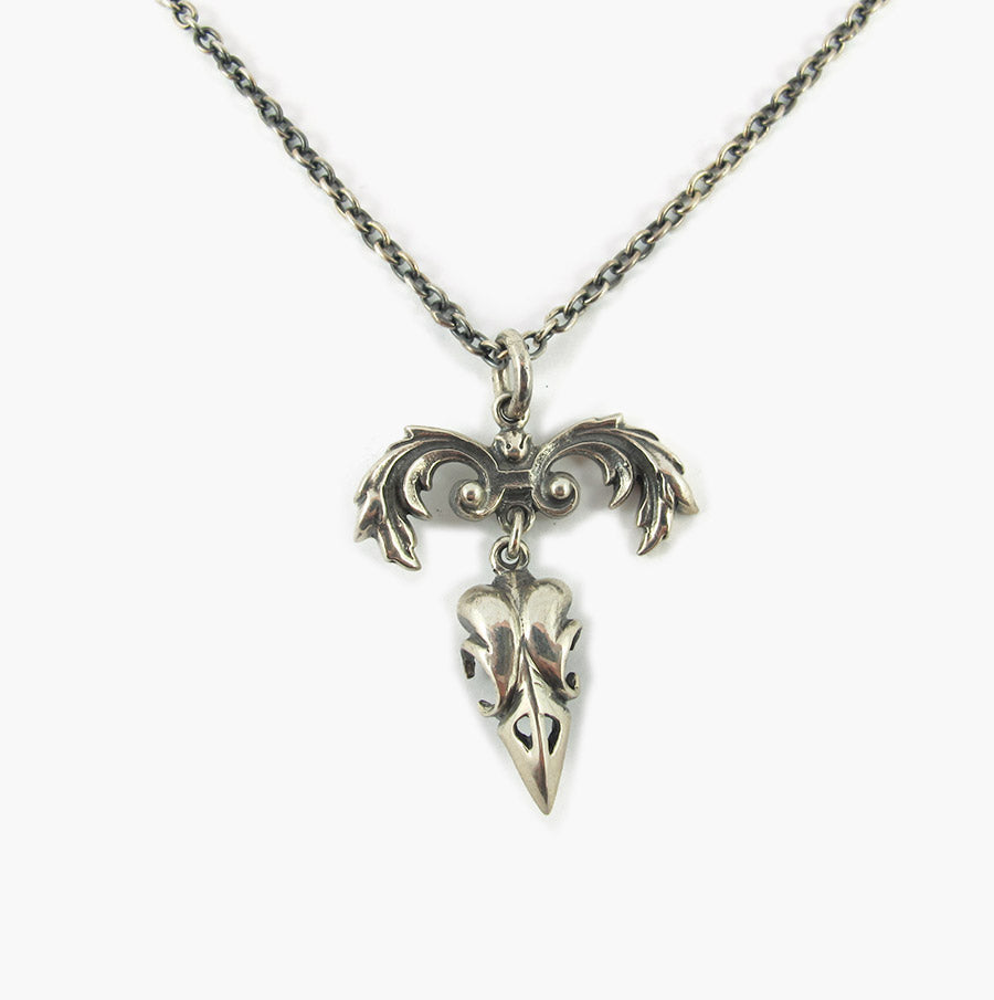 William Griffiths Sterling Silver Florentine Birdskull Pendent