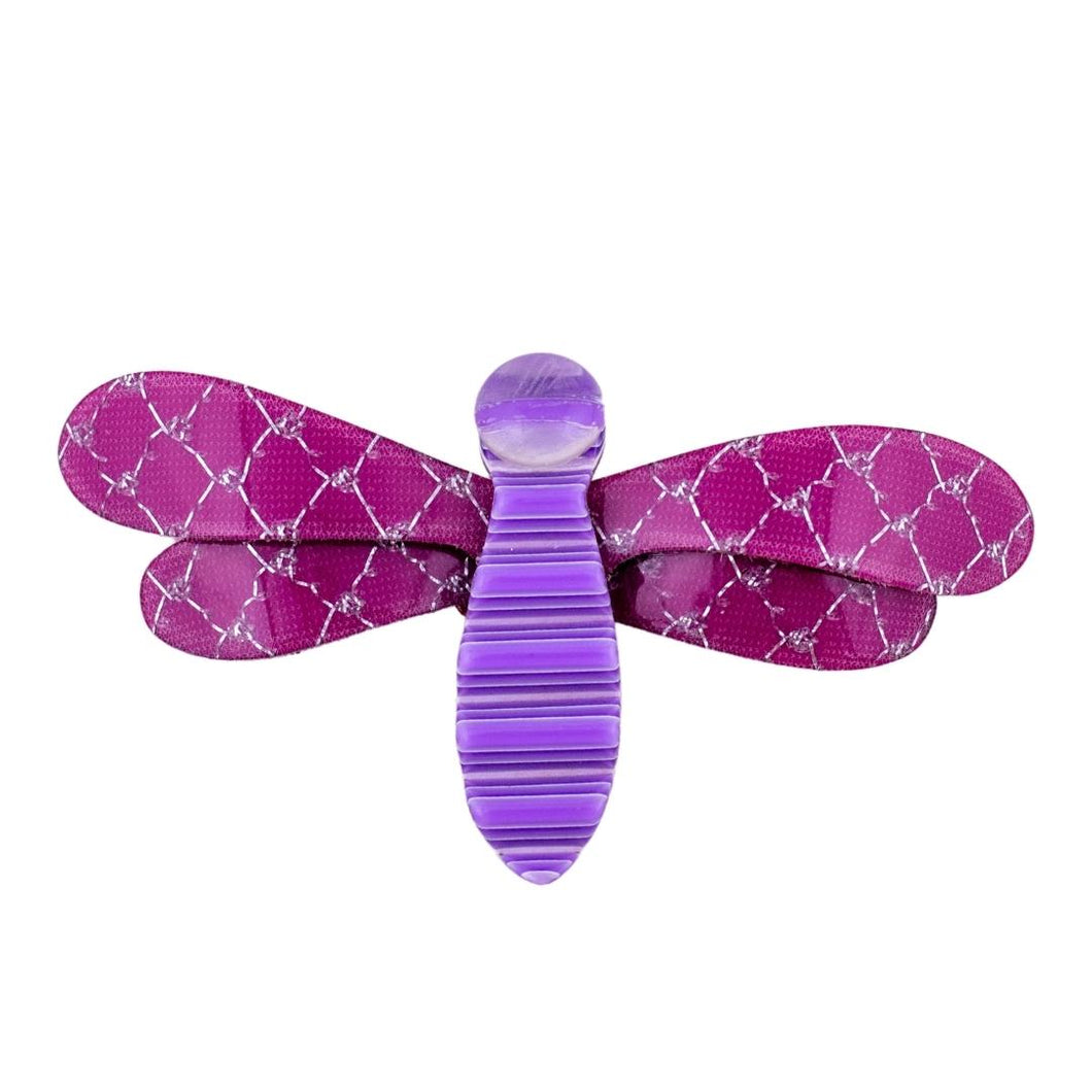 Lea Stein Rare Bee Brooch Pin- Purple & Pink
