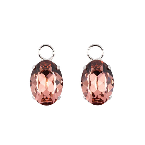 HQM Austrian Crystal Interchangeable Earrings - Champagne Pink