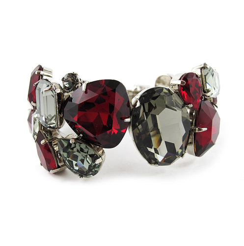 Harlequin Market Large Austrian Crystal Clamper Cuff