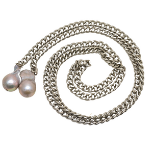 Freshwater Baroque Pearl Adjustable Chain Necklace