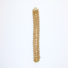 Load image into Gallery viewer, Vintage Gold Tone &amp; Crystal Bracelet