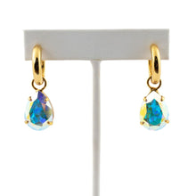 Load image into Gallery viewer, HQM Austrian Crystal Interchangeable Earrings - Clear Shimmer (Pierced)