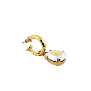 HQM Austrian Crystal Interchangeable Earrings - Clear Shimmer (Pierced)