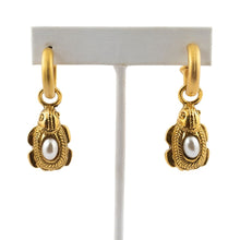 Load image into Gallery viewer, HQM Gold &amp; Faux Pearl Interchangeable Earrings (Pierced)