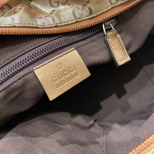 Gucci Pre-owned Gold Gucci Trapeze Logo Handbag