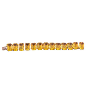 Harlequin Market Crystal Bracelet - Topaz Colour