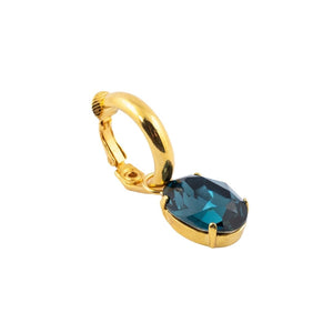 HQM Austrian Crystal Interchangeable Earrings - Midnight Blue (Pierced)