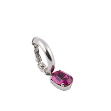 Load image into Gallery viewer, HQM Austrian Crystal Interchangeable Earrings - Fuchsia Pink (Pierced)
