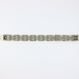 Vintage Silver & Crystal Bracelet