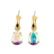 Load image into Gallery viewer, HQM Austrian Crystal Interchangeable Earrings - Clear Shimmer (Pierced)