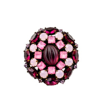 Load image into Gallery viewer, Signed David Mandel for &quot;The Show Must Go On&quot; Pink Crystal Ring