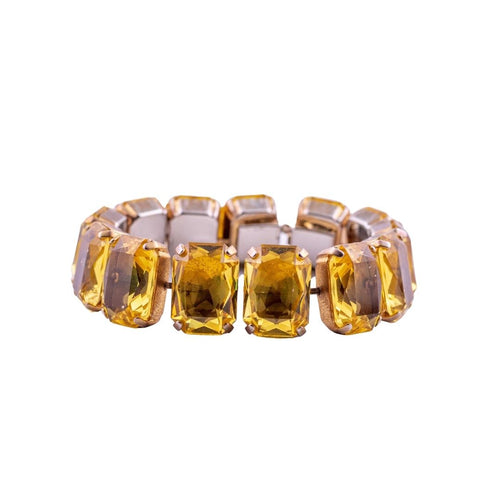 Harlequin Market Crystal Bracelet - Topaz Colour