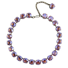 Load image into Gallery viewer, Harlequin Market Large Austrian Crystal Accent Necklace - Reflective Pink