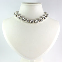 Load image into Gallery viewer, Harlequin Market Large Austrian Crystal Accent Necklace - Clear - Silver Plating