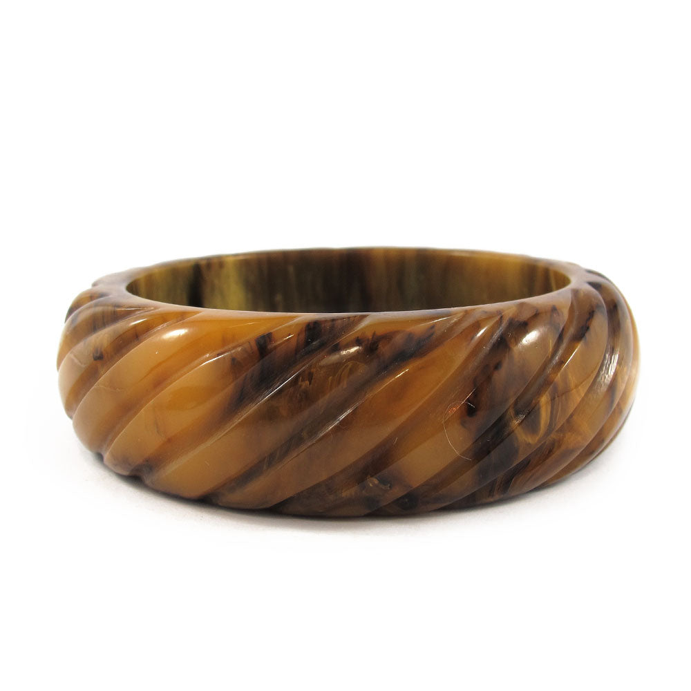 Vintage Bakelite wave carved bangle c.1950's