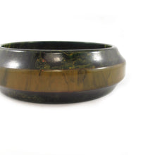 Load image into Gallery viewer, Vintage Bakelite Green Striped Bangle c.1950&#39;s