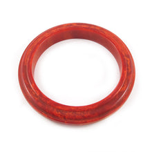 Load image into Gallery viewer, Vintage Deco style carved Bakelite bangle c.1950&#39;s - Burgundy red marble