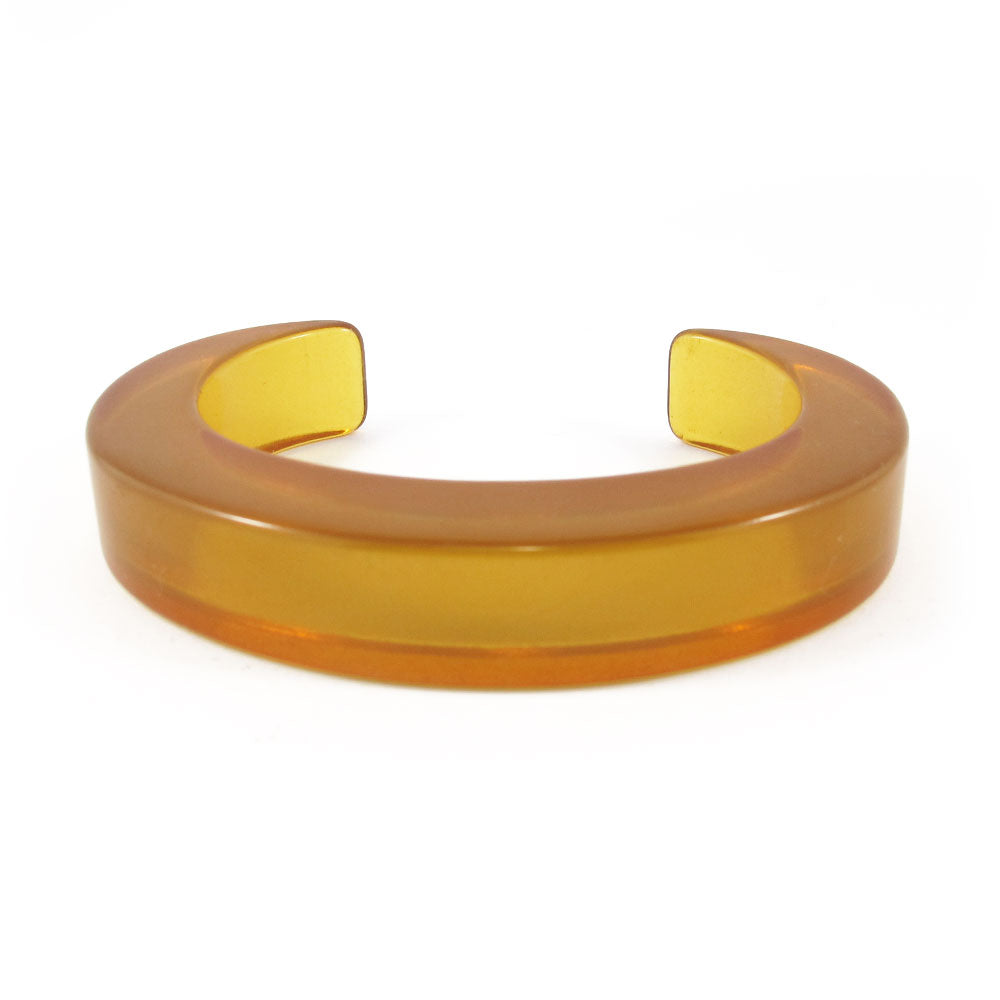 Vintage Translucent Bakelite Cuff c.1950's - Honey