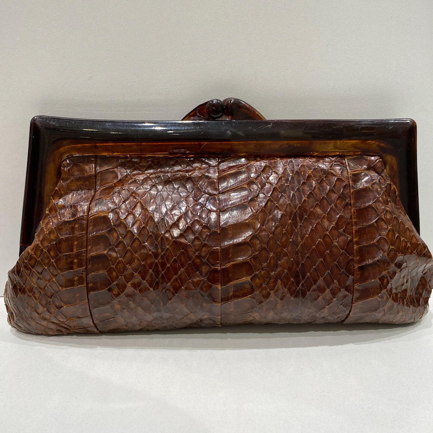 Vintage Python & Bakelite Evening Bag