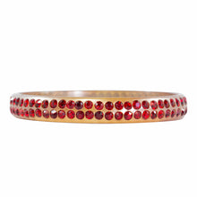 Load image into Gallery viewer, Rare Clear Celluloid - Ruby Red Crystal Encrusted Bangle c. 1930