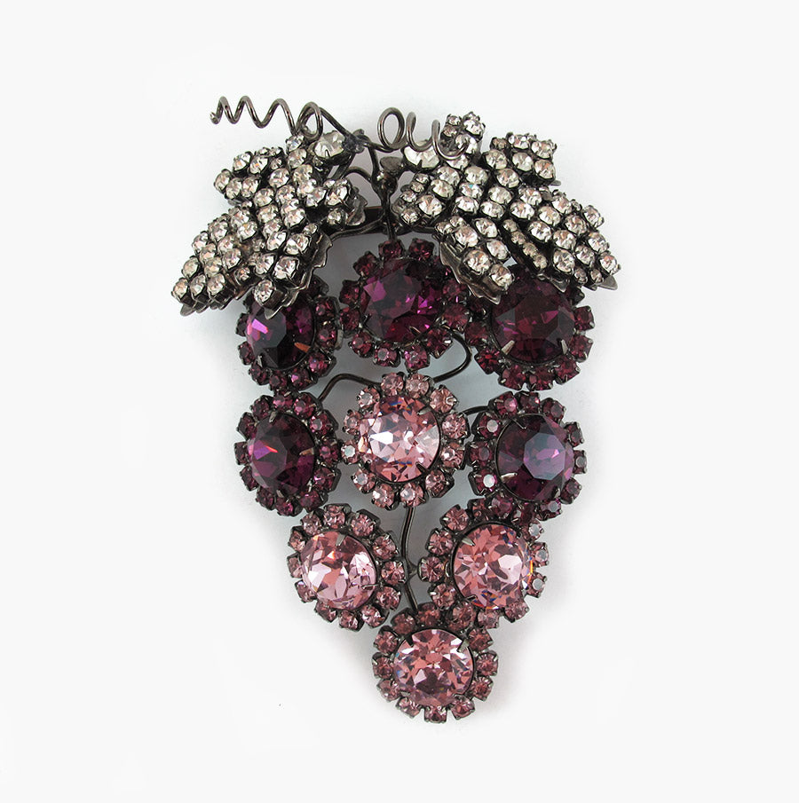 Vrba Encrusted Grapes Brooch