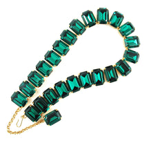 Load image into Gallery viewer, Harlequin Market Octagon Crystal Accent Necklace - Emerald
