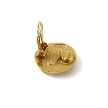 Load image into Gallery viewer, Chanel Vintage Small Round CC Logo Gold Tone Clip-On Earrings c.1980s - Harlequin Market