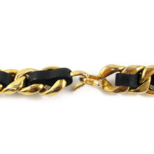 Load image into Gallery viewer, Vintage Chanel Signature Chain- Black Leather Signed Belt c. 1990&#39;s