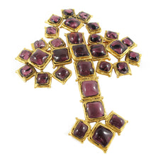 Load image into Gallery viewer, Stunning Rare Signed Chanel Gripoix Cross Brooch. c. 1982