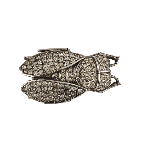 Ciner NY Chrome Cicada Brooch - Pin - Harlequin Market