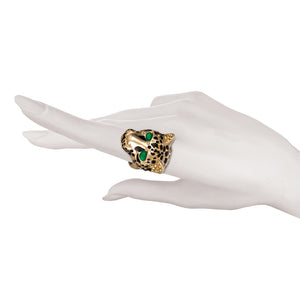 Ciner NY Gilded Cheetah Ring - Size 7 - Harlequin Market