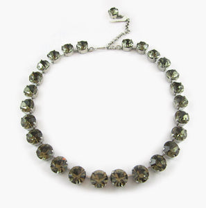 Harlequin Market Crystal Accent Necklace - Black Diamond