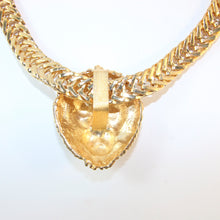 Load image into Gallery viewer, Ciner NY Gold Plated Lion Head Pendant Necklace