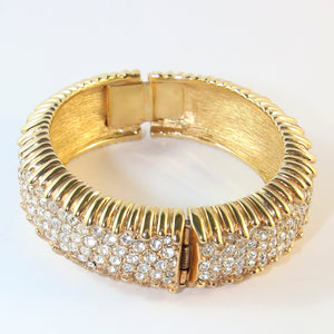 Ciner NY Gold Plated & Clear Crystal Bangle