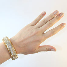 Load image into Gallery viewer, Ciner NY Gold Plated &amp; Clear Crystal Bangle