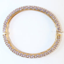 Load image into Gallery viewer, Ciner NY Light Amethyst Crystal Encrusted Clamper Bangle
