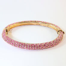 Load image into Gallery viewer, Ciner NY Hot Pink Crystal Encrusted Clamper Bangle