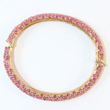 Load image into Gallery viewer, Ciner NY Hot Pink Crystal Encrusted Clamper Bangle
