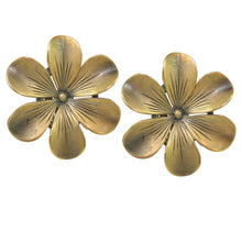 Load image into Gallery viewer, Joseff of Hollywood Vintage Signed Flower Design Earrings c. 1940 (Clip-on)