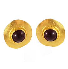 Load image into Gallery viewer, French Vintage Signed &#39;Edouard Rambaud Paris&#39; Cabochon Clip Earrings c.1980