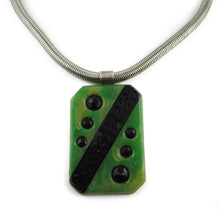 Load image into Gallery viewer, French 1940&#39;s Deco Galalith Vintage Necklace - Green