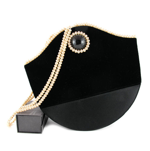 Vintage Signed 'Renaud Pellegrino' French Vintage Bag with Seed Peal Handle